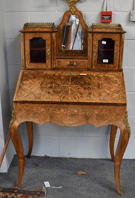 Lot 1162 - A French Style Inlaid Burr Walnut Bureau De...