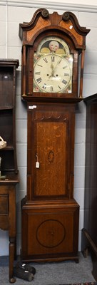 Lot 1159 - An Oak and Mahogany Eight Day Longcase Clock,...