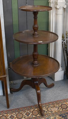 Lot 1269 - A George III Mahogany Three-Tier Dumb Waiter,...