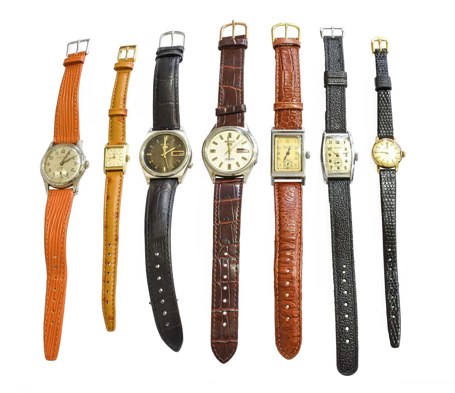 Lot 185 - Two Seiko 5 Automatic Wristwatches, Two Lady's...