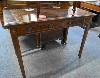 Lot 1188 - A 19th Century Inlaid Mahogany Two Drawer...