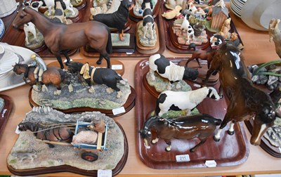 Lot 211 - Border Fine Arts and Beswick Horse Models,...