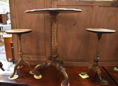 Lot 1174 - Two 19th Century Oak Wine Tables, and A...