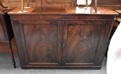 Lot 1176 - A Regency Mahogany Two Door Cabinet, 140cm by...