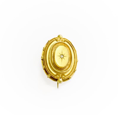 Lot 329 - A Split Pearl Brooch, the oval plaque with a...