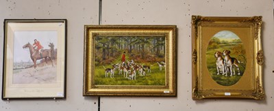 Lot 1057 - Ella Bailes (contemporary) Hunstman and hounds...