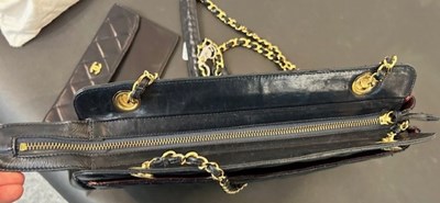 Lot 2199 - Circa 1980s Chanel Navy Quilted Shoulder Bag...