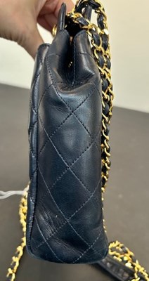 Lot 2199 - Circa 1980s Chanel Navy Quilted Shoulder Bag...