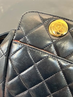 Lot 2199 - Circa 1980s Chanel Navy Quilted Shoulder Bag...