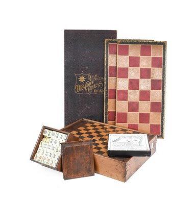 Lot 121 - A Victorian Mahogany Boxed Games Compendium,...