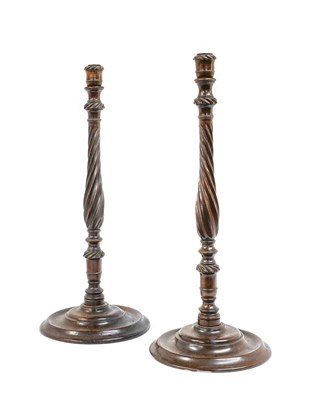 Lot 213 - A Pair of George III-Style Turned Mahogany...