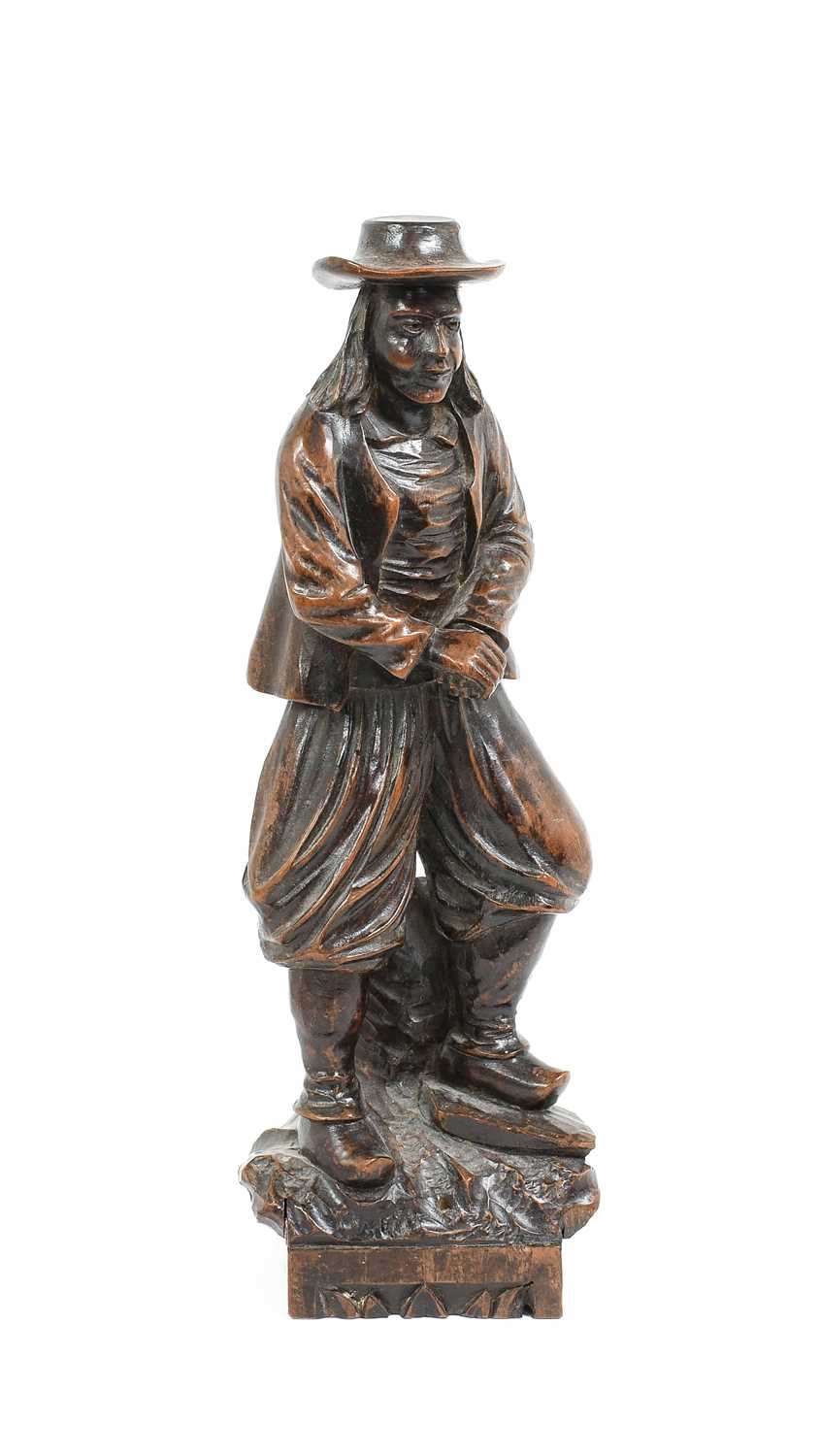 Lot 135 - A Black Forest-Type Carved Wood Figure of a