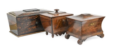 Lot 209 - An Early Victorian Rosewood, Walnut and...