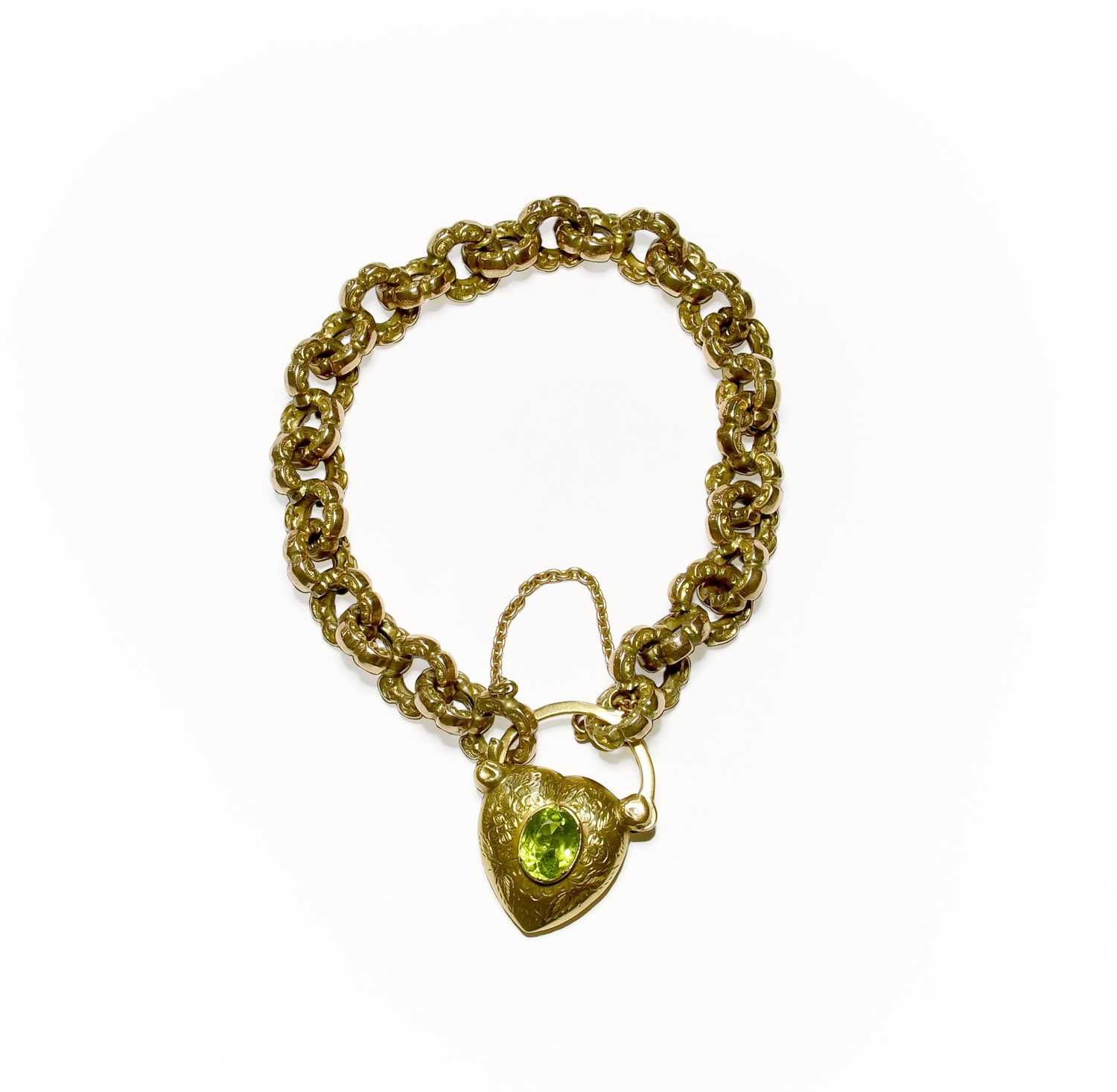 Lot 35 - A Fancy Link Bracelet, with a heart shaped...