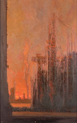 Lot 31 - Geoffrey Roper (b.1942) "Clocking On" Signed,...