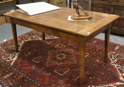 Lot 1306 - A French Fruitwood Farmhouse Kitchen Table,...