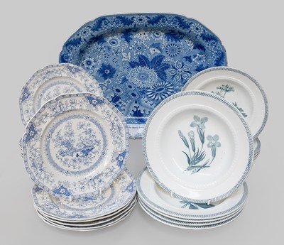 Lot 203 - A 19th Century Blue and White Decorative Meat...