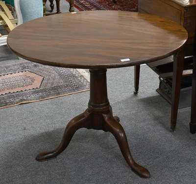 Lot 1345 - A George III Mahogany Tilt-Top Tripod Table,...