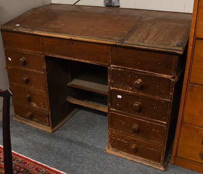 Lot 1322 - A Victorian Pine Clerks Desk, 152cm by 83cm by...