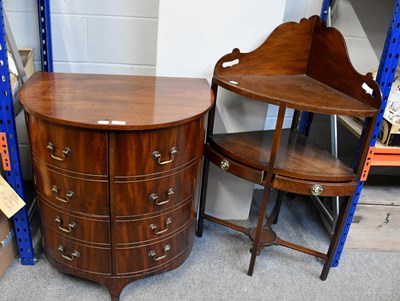 Lot 1169 - A George III Corner Washstand, 60cm by 44cm by...