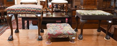 Lot 1234 - Two 19th Century Mahogany Stools, with claw...