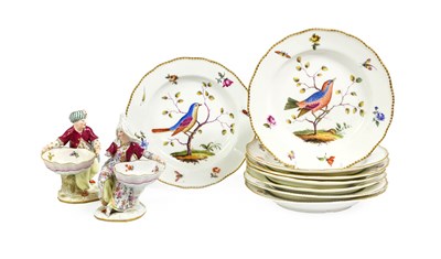 Lot 98 - A Near Pair of Meissen Porcelain Sweetmeat...