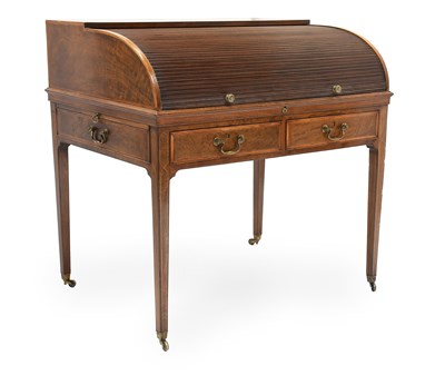 Lot 333 - A George III Mahogany, Satinwood Banded,...