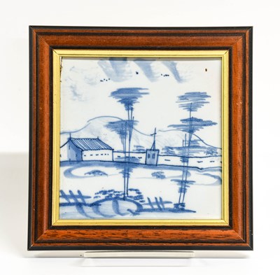 Lot 34 - Ten Delft Tiles, 18th century, decorated with...