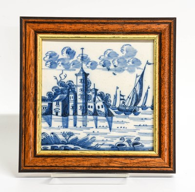 Lot 34 - Ten Delft Tiles, 18th century, decorated with...