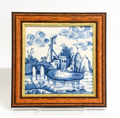 Lot 34 - Ten Delft Tiles, 18th century, decorated with...