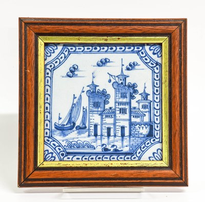 Lot 34 - Ten Delft Tiles, 18th century, decorated with...