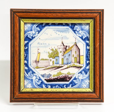 Lot 34 - Ten Delft Tiles, 18th century, decorated with...