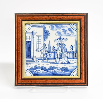 Lot 46 - Eighteen Delft Tiles, 18th century, painted in...