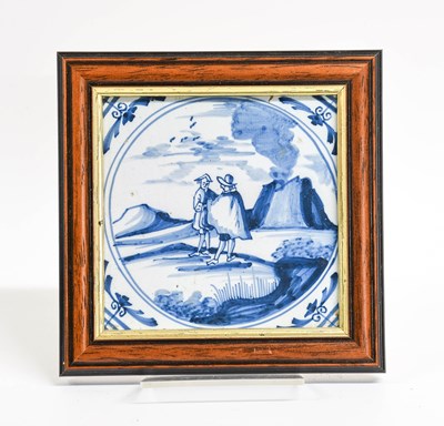 Lot 46 - Eighteen Delft Tiles, 18th century, painted in...