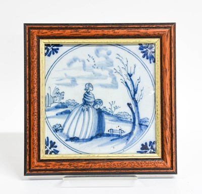 Lot 46 - Eighteen Delft Tiles, 18th century, painted in...