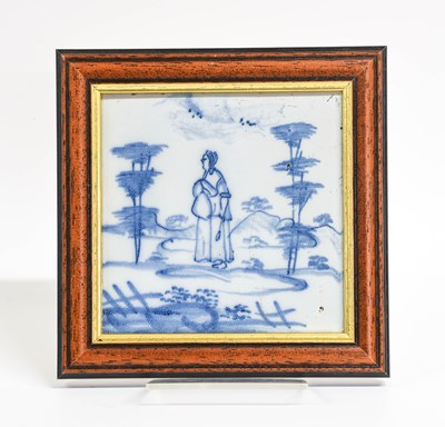 Lot 46 - Eighteen Delft Tiles, 18th century, painted in...