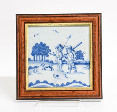 Lot 46 - Eighteen Delft Tiles, 18th century, painted in...