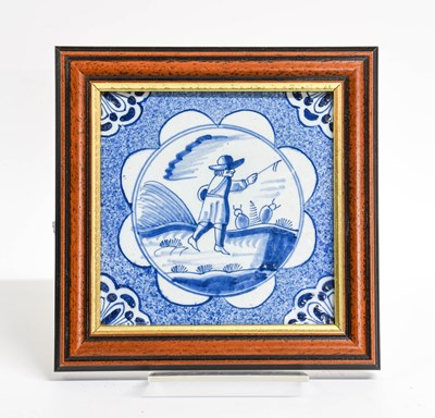 Lot 46 - Eighteen Delft Tiles, 18th century, painted in...