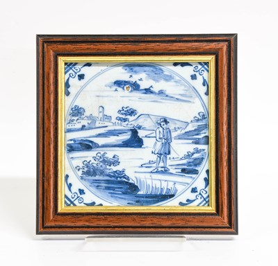 Lot 46 - Eighteen Delft Tiles, 18th century, painted in...