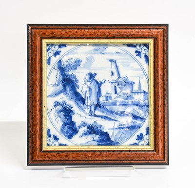 Lot 46 - Eighteen Delft Tiles, 18th century, painted in...