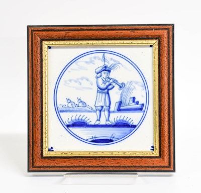 Lot 46 - Eighteen Delft Tiles, 18th century, painted in...