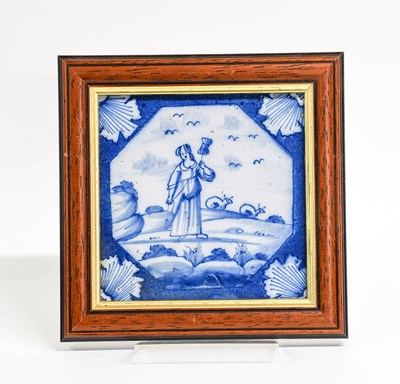 Lot 46 - Eighteen Delft Tiles, 18th century, painted in...