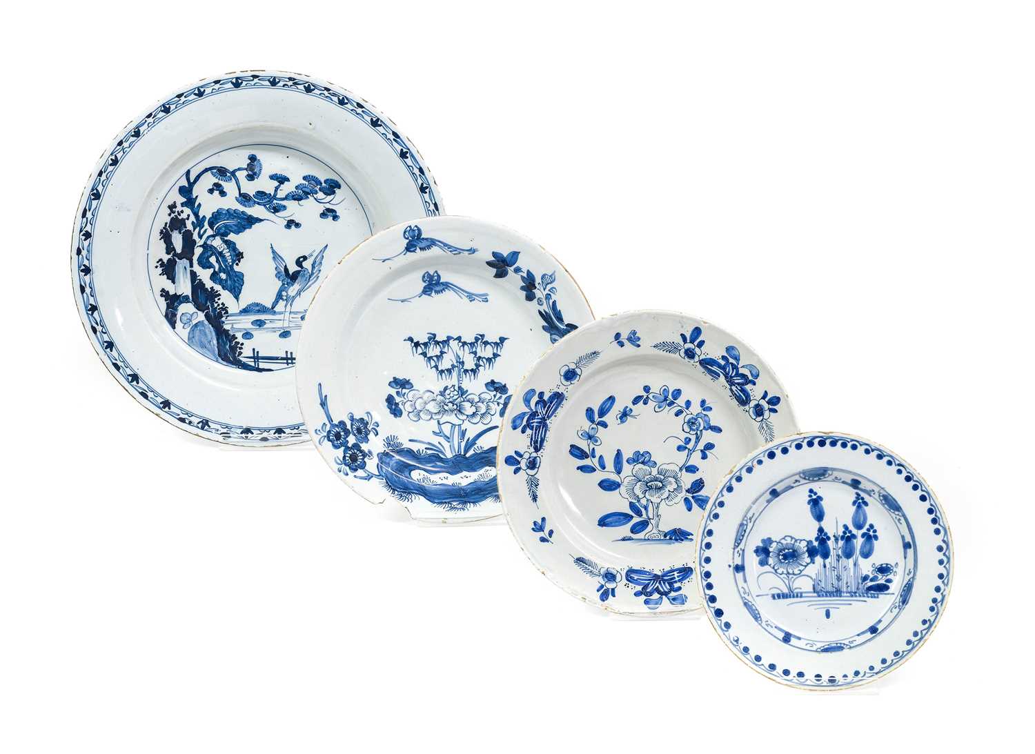 Lot 39 - An English Delft Dish, 18th century, painted...