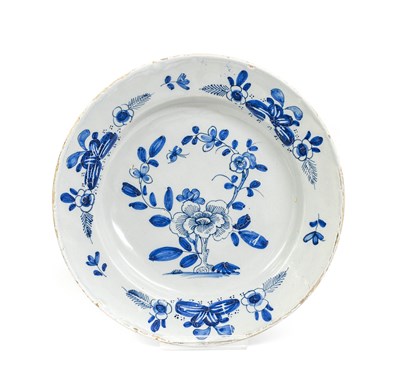 Lot 39 - An English Delft Dish, 18th century, painted...