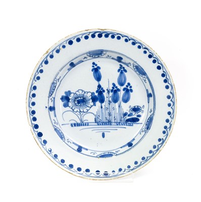 Lot 39 - An English Delft Dish, 18th century, painted...