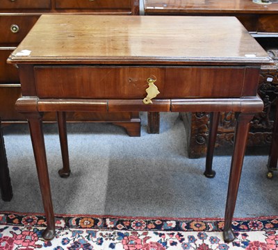 Lot 1208 - A George II Mahogany Single Drawer Side Table,...