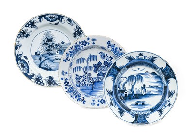 Lot 47 - An English Delft Dish, circa 1770, painted in...