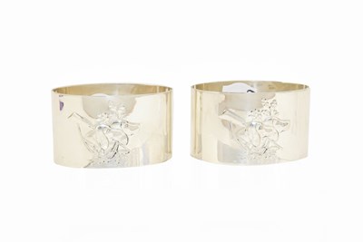 Lot 105 - A Pair of Elizabeth II Silver Napkin-Rings, by...