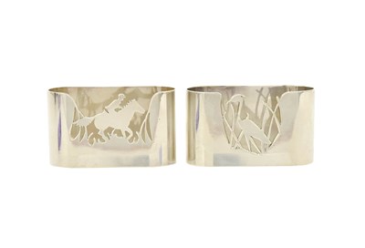 Lot 100 - Two Elizabeth II Silver Napkin-Rings, by...