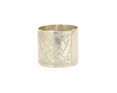 Lot 106 - An Elizabeth II Silver Napkin-Ring, by Ronald...